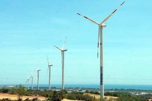 圖為平順省綏豐縣風電體系。（圖源：越通社）