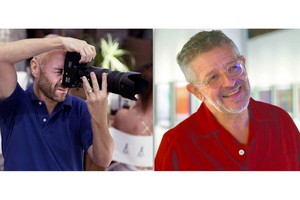 攝影師亞歷山大‧加雷爾（左）和菲利普‧范登伯格。