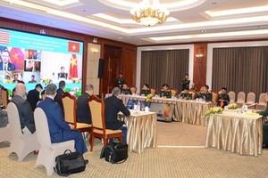 越-美國防政策對話會議現場。（圖源：人民報）