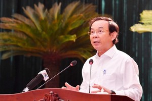 市委書記阮文年致詞。（圖源：越勇）