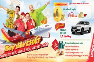 越捷航空公司展開“超質飛-中汽車-迎盛會-來越捷”大促銷活動。（圖源：VietJet Air）