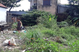 阮玉福的地皮已完成土地使用費義務，但不能將使用目的從園地轉換成住宅用地。