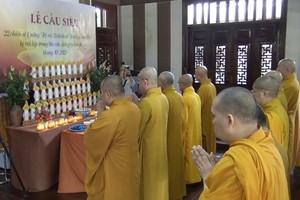 慶安修院為廣治與承天-順化殉職戰士舉辦的超度儀式現場。（圖源：芳南）