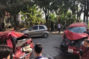 圖為1月1日發生在富壽省的一起交通事故，造成一人當場死亡。（圖源：春馨）