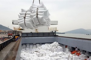 圖為大米出口裝船。（圖源：耀基）