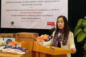 聯合國人口基金會駐越南首席代表北原直美在儀式上致詞。（圖源：蘭芳）