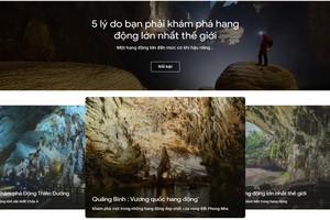 圖為谷歌Arts & Culture平台上所推介的廣平省風芽格邦國家公園「山水洞」探索資訊。（圖源：網站截圖）