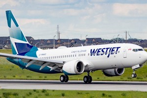 加拿大西捷航空公司的一架波音737 MAX客機。（圖源：Shutterstock）