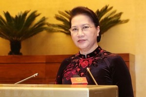 國會主席阮氏金銀。（圖源：越通社）