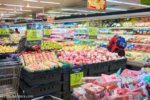 去年12月香港超級市場貨品銷貨價值逆市上升11.7%。（圖源：Shutterstock)）