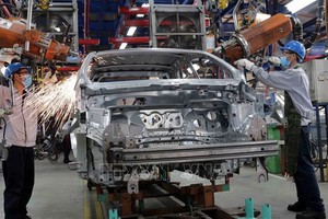 海陽福特公司安裝汽車一隅。（圖源：越通社）