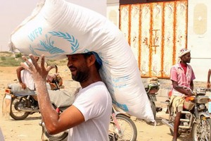 也門急需糧食援助。（圖源：AFP）