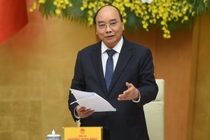 政府總理阮春福會上致辭。（圖源：光孝）