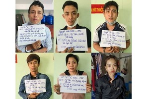 被抓獲的6偷竊歹徒。（圖源：警方提供）