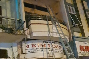 火勢熄滅後的現場。（圖源：馮琳）