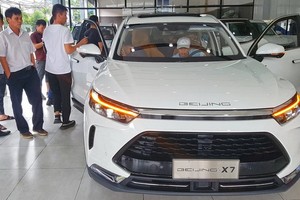 從中國進口的Beijing X7汽車。（圖源：安兒）