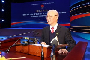 總書記、國家主席阮富仲在會議上致詞。（圖源：越通社）