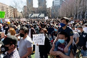 紐約市的示威集會現場。（圖源：路透社）