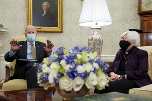 拜登和美國財長耶倫。（圖源：互聯網）