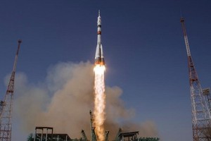 當地時間3月22日，俄羅斯“聯盟-2.1a”運載火箭已攜帶18個國家的38顆衛星，從哈薩克斯坦拜科努爾發射場發射升空。（圖源：互聯網）