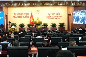 2016-2021年任期第九屆峴港市人民議會會議現場。（圖源：峴港市新聞網）