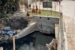 第十二郡盛祿公寓的排水道區域。