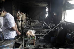 發生火災的醫院。（圖源：互聯網）