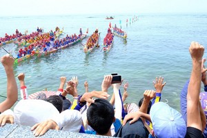 李山島舉辦四靈划船比賽