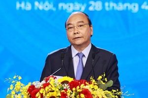 國家主席阮春福在會議上致詞。（圖源：統一）