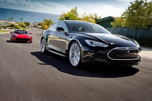 圖為特斯拉四門電動轎車Model S。（示意圖源：互聯網）