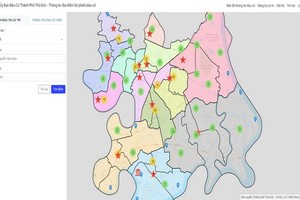 圖為守德市選舉電子網站界面截圖。