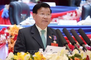 老撾總書記、國家主席通倫‧西蘇里。（圖源：越通社）