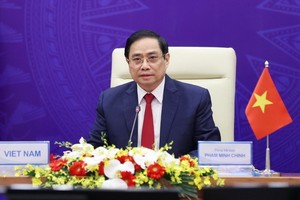 政府總理范明政會上發言。（圖源：越通社）