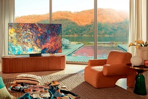 三星全新Neo QLED電視機。（圖源：韓聯社）