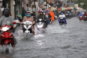 上月底出現的全天降雨導致守德市多條街道受淹。 