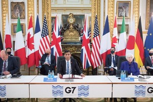 英國與包括美國財長出席G7財長會。（圖源：AP）