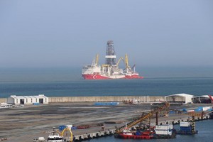 土耳其“法提赫”號鑽探船。（圖源：IHA通訊社）