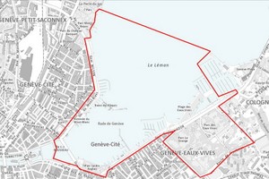 美俄峰會在日內瓦市中心劃出的安全區（圖源：日內瓦州政府）