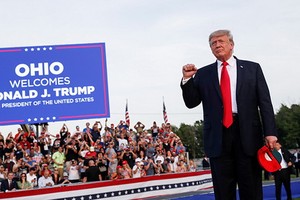 美前總統特朗普在俄亥俄州舉辦其卸任後首場集會。（圖源：路透社）