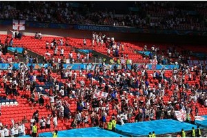 英倫敦溫布利球場在歐洲盃小組賽期間僅開放25%座位。（圖源：互聯網）