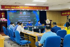 “百萬棵綠樹為綠化的越南”計劃新聞發佈會現場。（圖源：香茶）