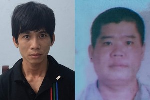 兄弟倆搶劫便利店。胞弟阮富利（左圖）已被捕獲，其兄阮富盛（右圖）當前潛逃在外。（圖源：警方提供）