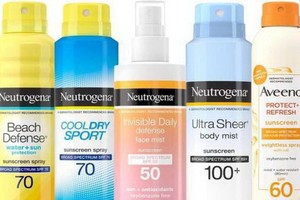 強生部分防曬噴霧產品。（圖源：互聯網）