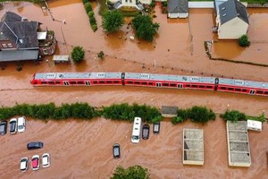 德國萊茵蘭‧普法爾茨發生嚴重洪災。（圖源：互聯網）