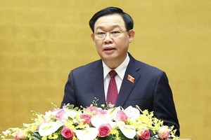 國會主席王廷惠在會議上致詞。（圖源：越通社）