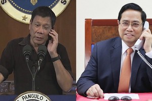 值越南與菲律賓建交45週年(1976.7.12-2021.7.12)紀念，政府總理范明政與菲律賓總統杜特爾特通電話。