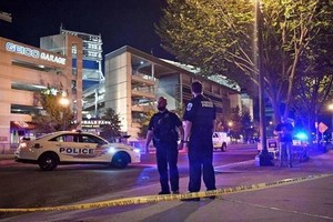 美國警察封鎖一起槍擊案現場。（示意圖：互聯網）