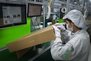 北江省某企業勞工返崗工作。（圖源：江山東）