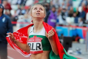 白俄羅斯運動員克莉絲蒂娜·齊馬努斯卡婭。（圖源：互聯網）
