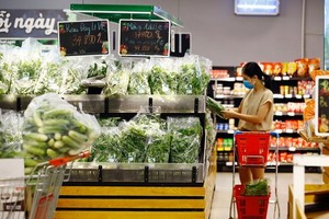 消費者在Vinmart便利店選購物品。（圖源：秋莊）